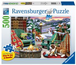 *25 RAVENSBURGER CASSE-TÊTE 500 LARGES PIÈCES ADULTES - APRÈS-SKI #16442